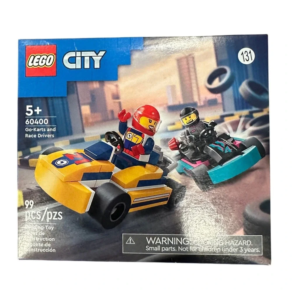 LEGO Kids Multicolor City Go-Karts and Race Drivers 60400 Building Set 99 Pcs